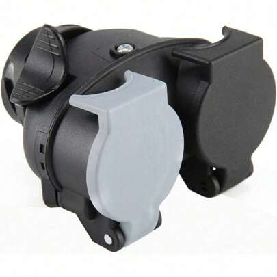 Youyijia 13 Pin To 7 Pin Towing Adaptor Twin Socket - 13 To 7 Pin Caravan Towing Adapter 2 In 1 Waterproof Caravan Converter Trailer Plug Socket For Caravan Truck And More