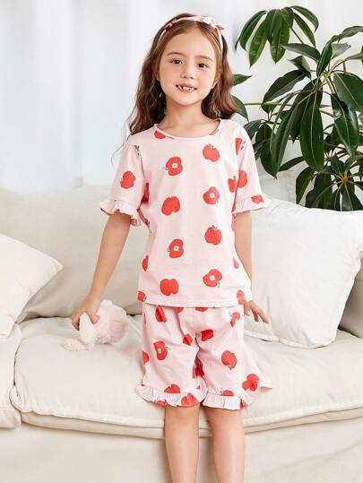 mini bala 年輕女孩睡衣套裝，柔軟透氣嬰兒睡衣