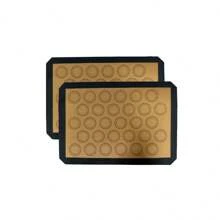 Juego de tapetes de silicona para hornear macarons - 4 paquetes de láminas de hornear reutilizables antiadherentes y resistentes al calor, tapetes de silicona multiusos para hornear, aptos para lavavajillas, ideales para Navidad, Acción de Gracias, Día de San Valentín, Día de la Madre, Día del Trabajo - 16.6x11.6 pulgadas