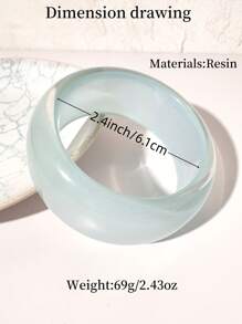 1pc Fashionable Light Blue Resin Bracelet, Elegant & Sexy, Suitable For Women In Daily Casual Wear, Outdoor Parties, Can Be Given As Gift To Friends, Family, Sisters