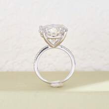 Ethic Diam 1pc 10.0ct Moissanite Luxury Ring, 18K Gold Plated, 925 Silver, Unique Design, Eternal Symbol, Perfect For Anniversary, Birthday, Christmas, Holiday Gift For Men