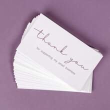 50PCS White Thank You Cards Business Card,Back To School,School Supplies