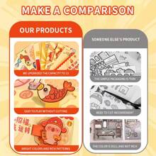 1PC Capybara Quiet Book Free Cut Children's Diy Three-Dimensional Machine Book Cute Capybara Sticker Book - Multicolor - View 4