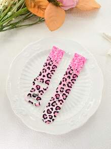 1PC Glitter Pink Leopard Printed Silicone Bracelet Watch Strap Compatible With Samsung Galaxy Watch4/Watch4 Classic/Watch5/Watch5 Pro/Watch6/Watch6 Classic/Watch7 Watch Bands