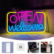 Open Neon Sign, Open LED Neon Light For Wall Decoration, USB Powered Bar Neon Night Light, Open Commercial Lighting Sign, Suitable For Bars, Pubs, Cafes, Shops, Parties, Clubs, Business Decoration,USB Power Supply Can Be Reused, Comes With Accessories, And Is Easy To Install.