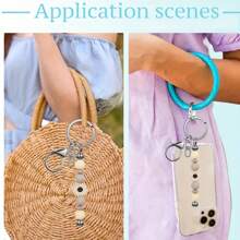 4/9/16pcs Beading Keychain Findings, Zinc Alloy Blank Beading Keychain DIY Accessory Kit For Pendant Bead Keychain Making, Jewelry Making, Gift