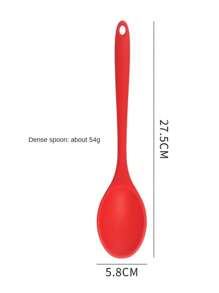 8 pièces Set de cuisine en silicone pour la maison, comprenant une spatule chinoise, une louche, une passoire, une poêle, une cuillère à soupe, un service à pâtes, des pinces à salade, un dilueur de miel, disponibles en rouge et noir