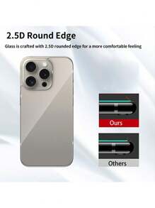 Yezodawee 3 件装后屏幕保护膜适用于 iPhone 11 12 13 14 15 16 Pro Max XS XR X 6 6S 7 8 Plus，后置钢化玻璃钢化玻璃膜优质高清清晰度防指纹/防刮 - 3pcs BackFilm - 查看 4