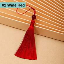 10Pcslot Silky Handmade Tassel 13cm Soft Craft Mini Tassels With Beads Bookmarks Tassels Jewelry Making DIY Projects Decor