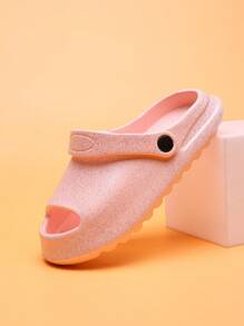 HOEASE Girls' Stylish Casual Garden Clogs, Summer EVA Soft Sole Comfortable Breathable Lightweight Beach Shoes, Slippers - Pink - View 2