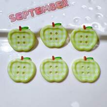10pcs Cute Apple Shape Buttons, Accessories For Hair, Shoes, Clothes Decoration