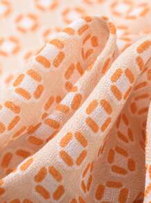 1pc Fashionable Casual Floral Print Scarf/Shawl, Lightweight All-Season Accessory, Ideal Gift For Mother/Elderly, Suitable For Spring/Summer - Khaki - View 6