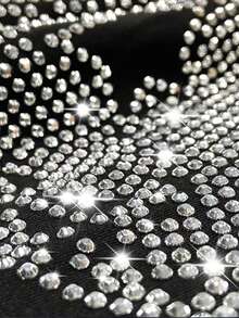 DEAR MOLLY Women'S Sparkling Diamond Flower Print Casual Crew Neck Short Sleeve T-Shirt