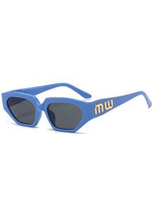 2 Pcs Polygonal Sexy Women Sunglasses Facial Slimming Photography Prop Sunglasses, Exaggerated Hip Hop Style UV Protection