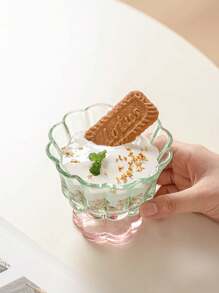 1 件装酸奶花瓶形玻璃杯，甜点/冰淇淋/酸奶杯，女士高品质牛奶/果汁玻璃杯 - 彩色 - 查看 5