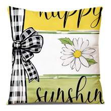 1pc Polyester Floral Pattern Digital Printed Single-Sided Decorative Throw Pillow Cover, For Home Decor, Suitable For Multiple Scenes, Without Pillow Insert - Multicolor - View 21
