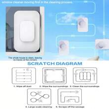 Practical Adsorption Strong Magnetic Double-Sided Window Cleaner, Anti-Pinch Design, Universal Hand-Held Window Cleaner For Single Thick Windows - ABS Material (Not Suitable For Double-Glazed Windows)