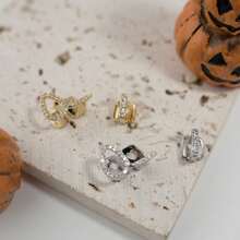 2pcs Hip Hop Fashion Grillz Copper Encrusted Zirconia Full Of Zirconia Sparkle Glitter Grillz The Focus Of The Night Party Exquisite Gift Grillz Unisex