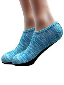 1 Pair (Lycra) Unisex Beach/Snorkeling/Diving Leg Warmers, Suitable For Adults & Kids, Swimming, Snorkeling, Diving, Anti-Slip, Breathable, Flexible, 3mm Neoprene Material, Available In Multiple Sizes And Colors - Mint Blue - View 11