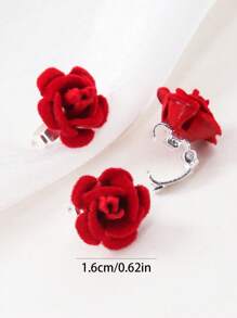 10 pièces Barrettes à cheveux décorations de fleurs de rose en velours bourgogne - Accessoires de cheveux de mariée - Convient aux femmes