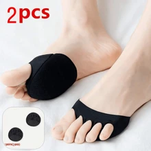 2 Piezas/4 Piezas Almohadillas metatarsiana para mujeres y hombres, almohadillas blandas para la parte delantera del pie, reutilizables, transpirables, medias invisibles para primavera y verano. Almohadillas para los cinco dedos de los pies de la mujer para tacones altos, cómodos semiinsertos para el cuidado de los pies, calcetines con insertos antideslizantes para los dedos de los pies, para sandalias, medias de media longitud para mujeres, almohadillas para la parte delantera del pie, calcetines con los dedos expuestos, calcetines de cinco dedos antideslizantes, exterior, tacones, viaje, accesorios de viaje