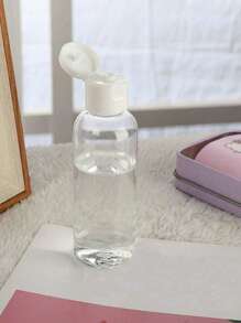 5Pcs Clear Round Shoulder Bottle With Flip Butterfly Lid Travel Bottle Empty Cosmetic Sample Dispenser Container - Multicolor - View 4