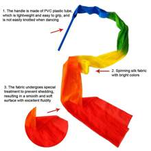1.5m/2m Dance Streamer Gymnastics Dance Ribbons Belly Dance Real Silk Ribbon Throw Streamer With Rod - Ribbon - View 6