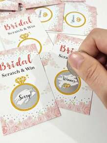 12pcs/Set Scratch Game Cards For Wedding Party, Creative Scratch Off Lottery Ticket Gift, Activity Decorative Cards, Suitable For Wedding, Bridal Shower And Celebration Events, Fun Wedding Game Cards - Multicolor - View 1