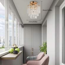 HYYKJ-US Modern Chandelier Crystal Light, Crystal Ceiling Light, 3 Levels Crystal Raindrop Chandelier - 1 - View 3
