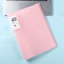 1 pieza Álbum de almacenamiento de pintura de diamantes, libro de almacenamiento de dibujos con bolsillos transparentes duraderos y 40 páginas, carpeta de archivos para estudiante, papelería, certificados y herramienta de exhibición de documentos - Multicolor - Ver 15