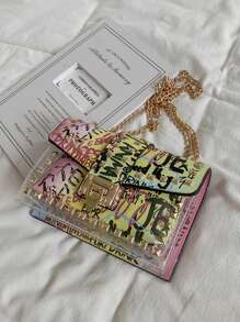 New Transparent Shoulder Messenger Handbag Small Square Bag, Summer - Multicolor - View 7