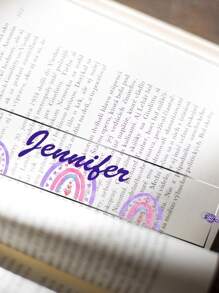 1pc Personalized Acrylic Bookmark Cute Read For Students Father Mother's Gift With Birthday Valentine Gifts Rainbow,School Supplies,Back To School