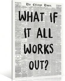 1pc News Wrapped Canvas Aesthetic Black And White Vintage Headline Preppy Decor Bedroom Apartment Unique Canvas Prints 8x12inch(Framed Wrapped Canvas) - Màu be - Xem 1