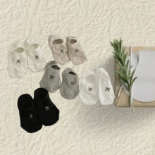 5 双新款复古风格蝴蝶结休闲袜，瑜伽运动时尚船袜