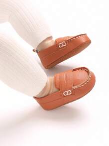 Newborn Infant Boy's Formal Shoes, Fashion PU Leather Shoes For 1st Birthday, Wedding, Party - Brown - View 7