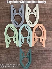 1/3/5/8/10pcs Travel Clothes Hanger, Portable Folding Hanger For Travel, Foldable Clothing Hanger Drying Rack Foldable Travel Cloth Hanger Anti-Slip Design Dry Hanger Anti-Slip Hanger For Retail Stores(Random Colors Shipped) Travel Essentials Travel Accessories Travel Must Haves - Multicolor - View 5