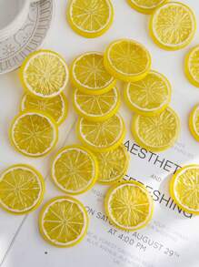 5/10/20 PIEZAS de Rodajas de Limón Artificiales de Plástico para Decoración de Primavera, Día de la Madre, Día de San Valentín, Jarrones para el Hogar, Comedor, Dormitorio, Fiestas, Cumpleaños, Jardín, Graduación, Plantas Falsas