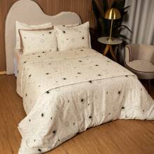 Essencialle Cotton Blend 3-Piece Double Bedspread - Sun and Moon - View 5
