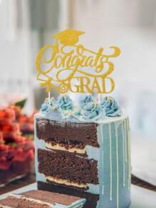 1 stuk taarttopper met afstudeerthema, decoratiebenodigdheden voor afstudeerfeesten 2025, cupcakedecoratie voor afstudeerfeesten, taartversieringen voor de afstudeerceremonie, decoratie voor taarttoppers voor afstudeerfeesten, bedankjes voor afstudeerfeesten