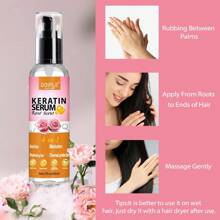 Goiple 四合一角蛋白护发精华，专为分叉、干燥、受损发质设计，蕴含摩洛哥阿甘油；热保护喷雾，有效抵御热损伤；免洗保湿护发喷雾，富含精油，强韧发丝，抚平毛躁，增添光泽，令秀发柔软亮泽，散发玫瑰香气。 - 粉色 - 查看 10