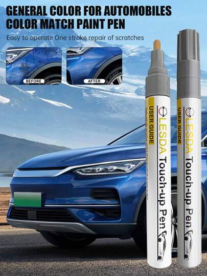 Touch-Up Pen For Cars, Suitable For General Color Cars, 2pcs Scratch Remover For Minor Scratches, Special-Purpose Repair Paint Pen Universal Color Optional For Cars (2 Pcs)