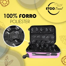 Travel Suitcase 10 Kg With Wheels 360 ° Rotation 21 Inches Medium Suitcase - Pink - View 7