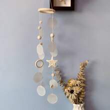 1pc Starfish Shell DIY Wind Chime Exquisite Wooden Moon Shell Wind Chime Home Window Sill Entrance Decoration Pendant Room Decors Garden Decor Wedding Decor Home Decors