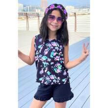 Simply Soft Ruffle Short - Black - View 1