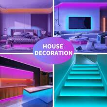 HBOWMDJIA 100ft LED Strip Lights For Bedroom, With Music Sync, APP Control And 44keys Romote,  Can Timing, Room, Home, Party Decoration For Led Strip Lights