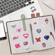 122PCS Roze Y2K-stickers Esthetische vinylstickers Hoge kwaliteit stickers Decals Plakboek, dagboek, laptop, bumper, skateboard, waterflessen, computer, telefoonstickers kunnen veel plezier in je leven brengen, het perfecte cadeau voor volwassenen