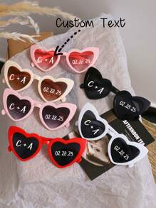 1 Stück/10 Stück/20 Stück/Benutzerdefinierte Junggesellenparty-Modebrille für die Braut, Hochzeitsgunst für Brautjungfernparty, Geschenk für Brautparty, Herz, Dawg, Süß, Niedlich, Bunt, Y2K, Stilvoll, Unisex, Lässig, Hipster, Benutzerdefiniert, Personalisiert, Einzigartig, Angepasst, Ideale Geschenke für ihn, Ideale Geschenke für sie, Freund, Freundin, Familie, Freunde, Großeltern, Kinder, Sie, für Jahrestage, für Geburtstage, für Hochzeiten, für Abschluss, für Einweihung, Strand, Schulmaterial, Schulanfang, für Büro, für Schule, für Klassenzimmer, für Lehrergaben, für Universität, für Kollegen, für Studentenwohnheime, für Lehrer, für Jungen und Mädchen, für Teenager, Schüler der Sekundarstufe I, Schüler der Sekundarstufe II, Studenten, Erstsemester, Zweitsemester, Unterstufenschüler
