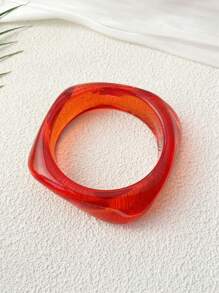 1pc Women's Minimalist Asymmetric Multicolor Semi-Transparent Bracelet, Fashionable & Versatile - Bracelet - View 10