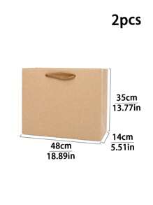 1pc/2pcs White Card Paper Bags, Gift Bags, White Paper Shopping Bags For Clothing Stores, Jewelry And Beauty Packaging, Large Size Gift Wrapping Paper Bags