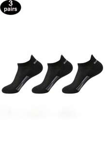 1/3/5 Pairs Men's Black Lightweight Mesh Breathable Summer Socks, Sports Ankle Socks For Men With Moisture-Wicking - Multicolor - View 8
